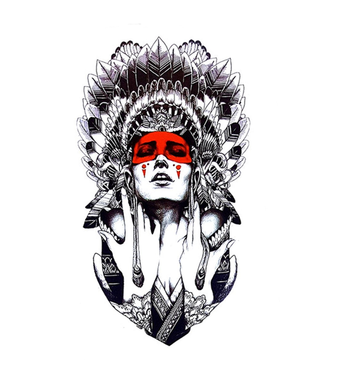 S.A.V.I 3D Temporary Tattoo Waterproof Sticker Beautiful Black Wolverine Popular New Designs Size - 21x15cm (414)