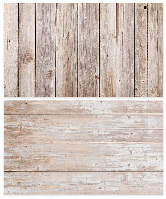 SAVIAURA 1 Sheet 2 in 1 3D Flat Lay Tabletop Double-Sided Photography Backdrop Photo Studio Flatlay Background PVC Wrinkle-Free for Small Product Shoot (Light Brown Wooden Planks Pattern)