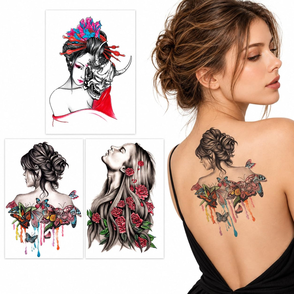 S.A.V.I Temporary Tattoo Stickers Multicolour 3 Sheets 15x21 cm