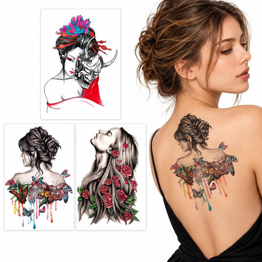S.A.V.I Temporary Tattoo Stickers Multicolour 3 Sheets 15x21 cm