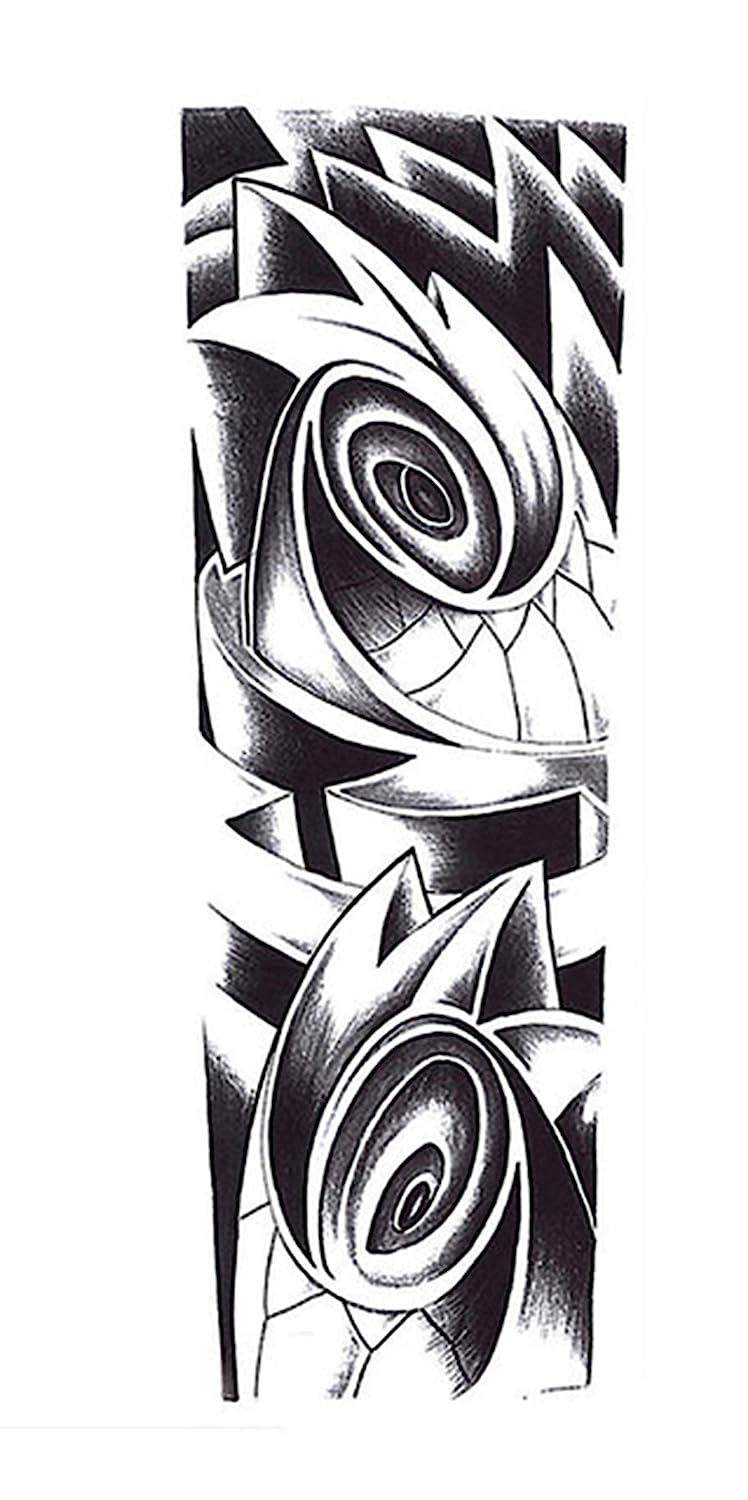 S.A.V.I Full Arm Hand Temporary Tattoo For Men Girls Women Sticker Size 48x17CM