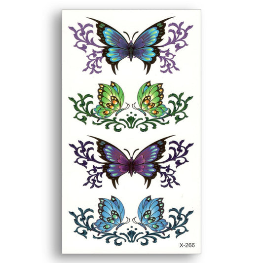S.A.V.I 3D Temporary Tattoo Colored Butterfly Design Size 10.5x6CM - 1PC.