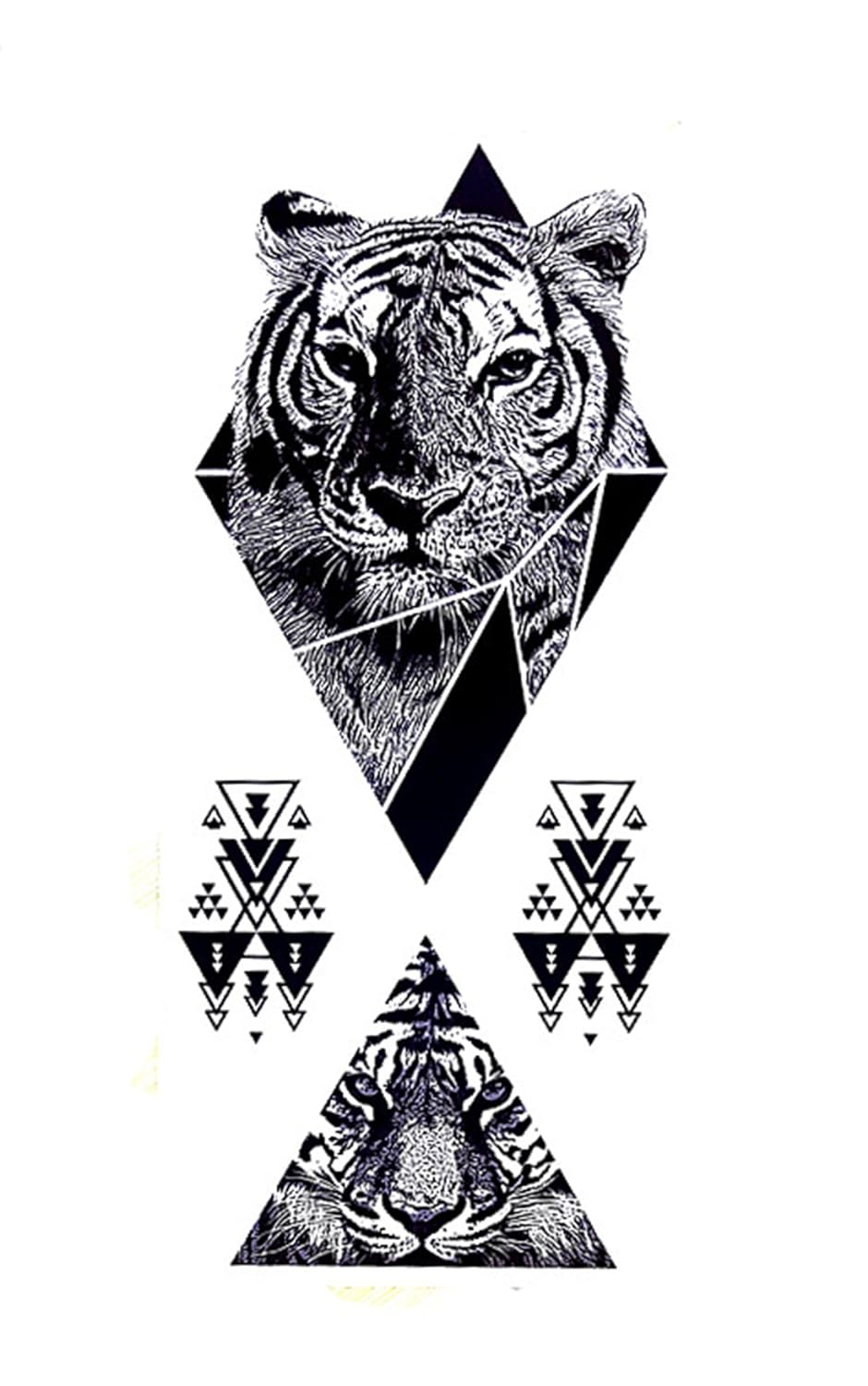 S.A.V.I 3D Temporary Tattoo Sticker Beautiful Clock Anchor Wheel Text Popular Design Size 19x9 Cm - 1pc. (205)