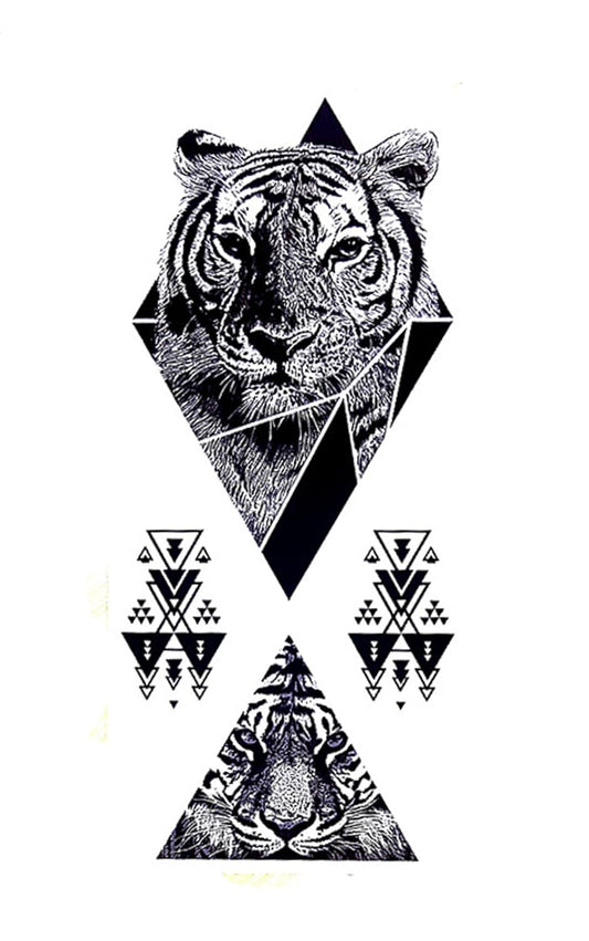 S.A.V.I 3D Temporary Tattoo Sticker Beautiful Clock Anchor Wheel Text Popular Design Size 19x9 Cm - 1pc. (205)