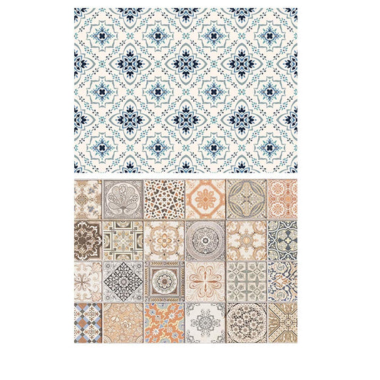 SAVIAURA 1 Sheet 2 in 1 Photography Backdrop 3D Flat Lay Tabletop Double-Sided Photo Background PVC Wrinkle-Free Small Products Photo Shoot (#31- Moroccan Style Pattern)