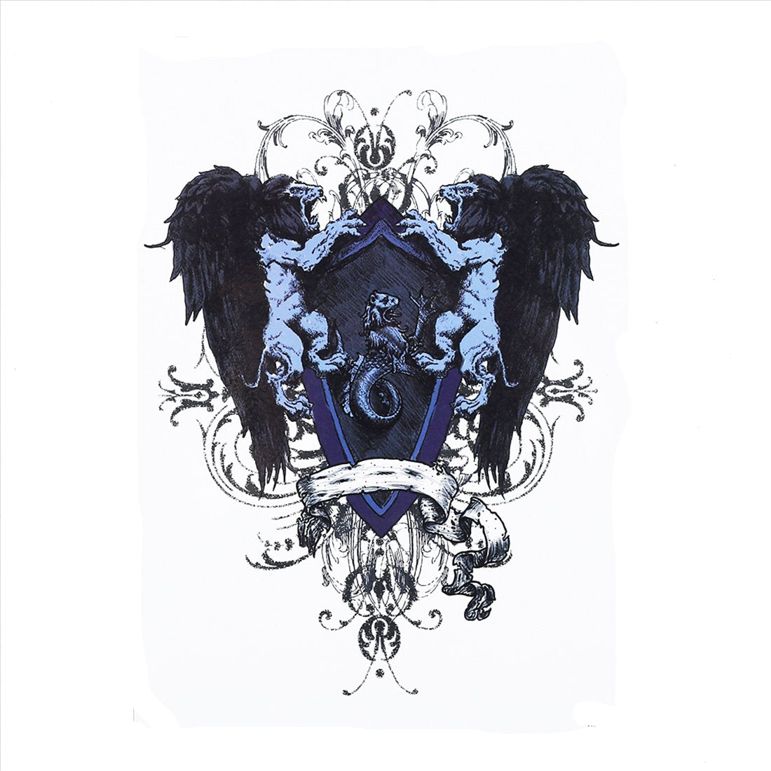 S.A.V.I 3D Temporary Tattoo Waterproof Sticker Beautiful Black Big Winged Man Popular New Designs Size - 21x15cm