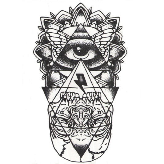 S.A.V.I Temporary Tattoo For Girls Men Women 3D Evil Eyes Sticker Size 21x15CM - 1PC.