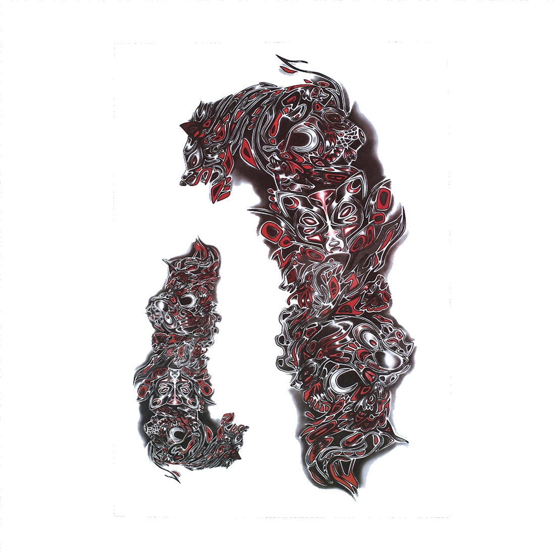 S.A.V.I Temporary Tattoo For Girls Men Women 3D Robot Arm Sticker Size 21x15cm - 1pc.