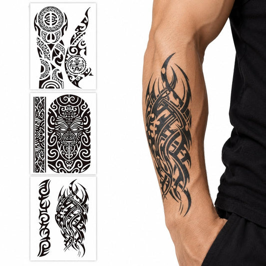 S.A.V.I Tribal Temporary Tattoo Stickers 3 Sheets, 15 x 21 cm
