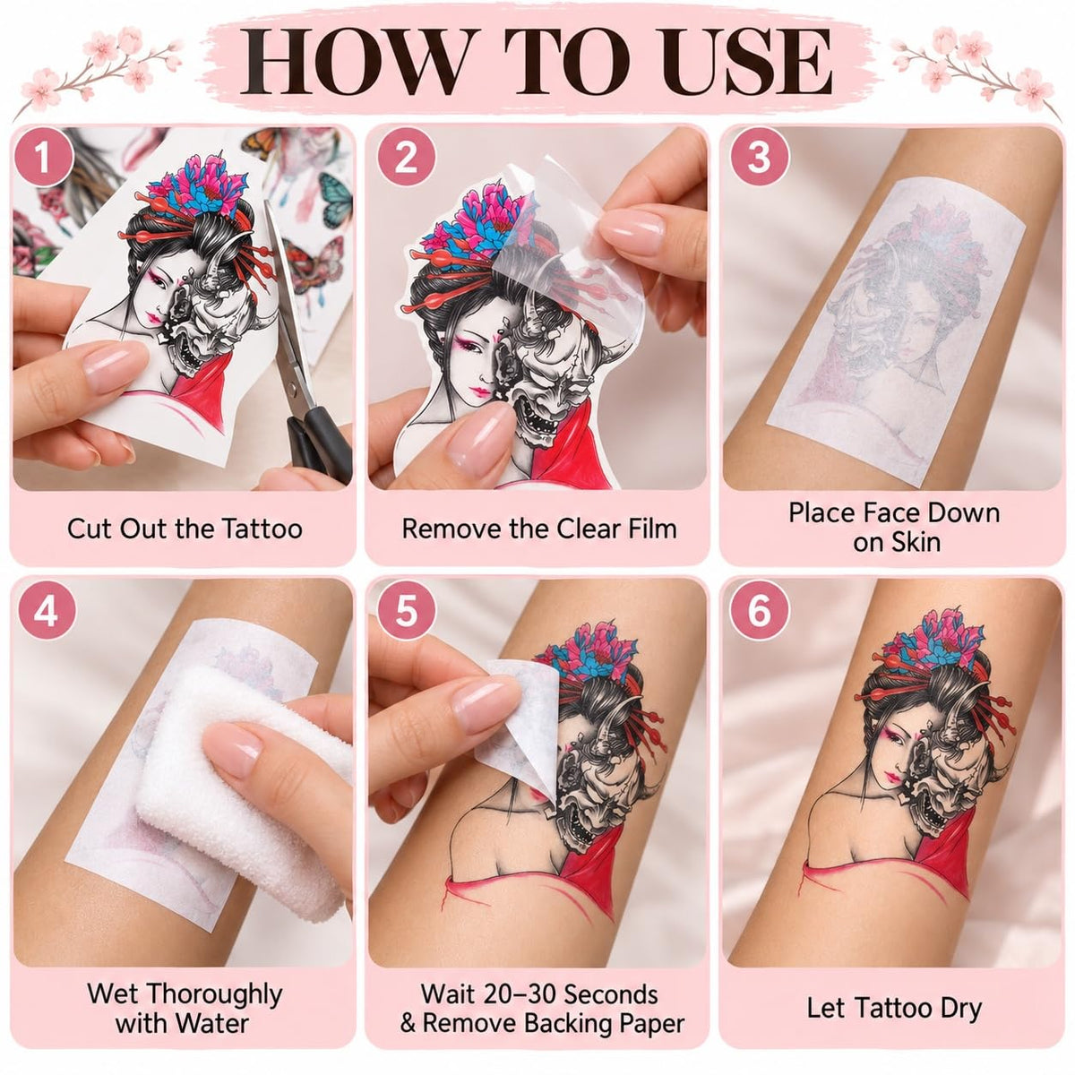 S.A.V.I Temporary Tattoo Stickers Multicolour 3 Sheets 15x21 cm