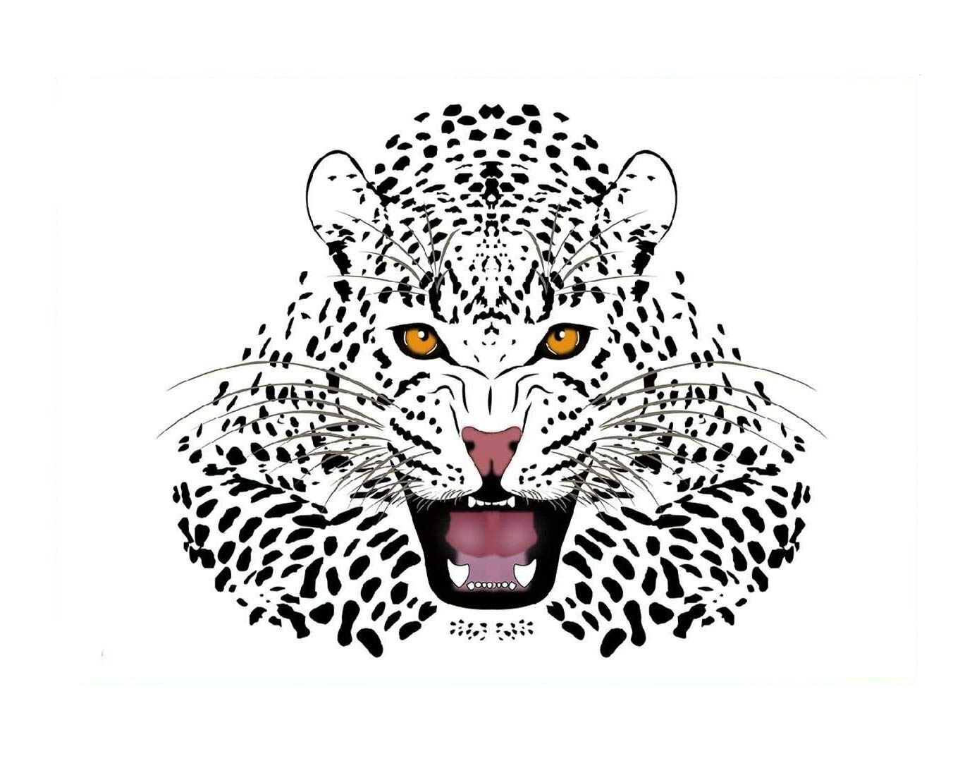 S.A.V.I 3D Temporary Tattoo Roaring Tiger Face Design Size 21x15CM - 1PC