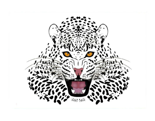 S.A.V.I 3D Temporary Tattoo Roaring Tiger Face Design Size 21x15CM - 1PC