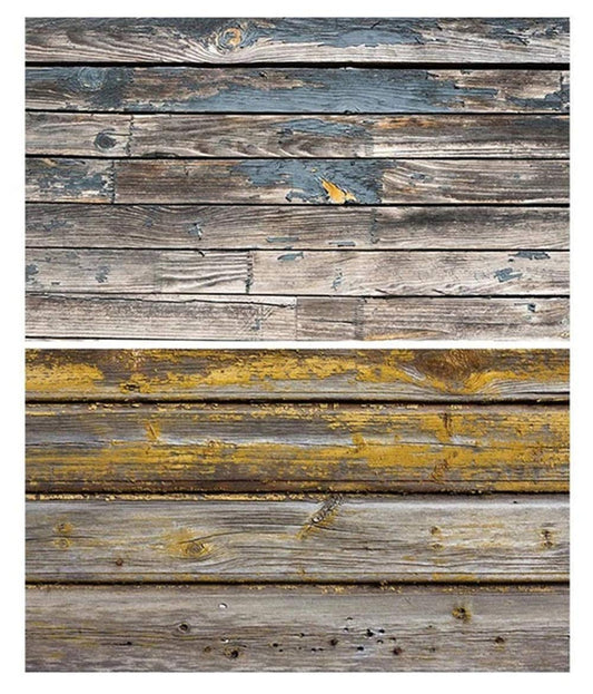 SAVIAURA 1 Sheet 2 in 1 3D Flat Lay Tabletop Double-Sided Photography Brown Backdrop Photo Studio Flatlay Background PVC Wrinkle-Free for Small Product Shoot (Rusty Brown Wood Plank Surface Pattern)