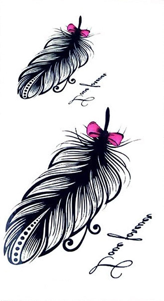 S.A.V.I 3D Temporary Tattoo Feathers Design Size 10.5x6CM - 1PC.