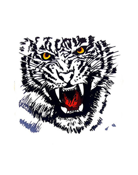 S.A.V.I 3D Temporary Tattoo Waterproof Sticker Beautiful Colorful Big Tiger Leopard Face Popular New Designs Size - 21x15cm (788)