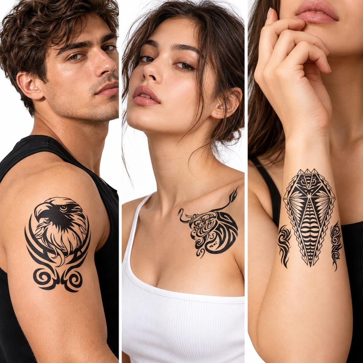 S.A.V.I Temporary Tattoo Stickers Tribal Designs, 3 Sheets