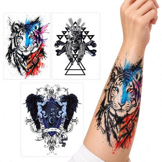 S.A.V.I Temporary Tattoo Stickers, 3 Sheets, 15 x 21 cm, Waterproof
