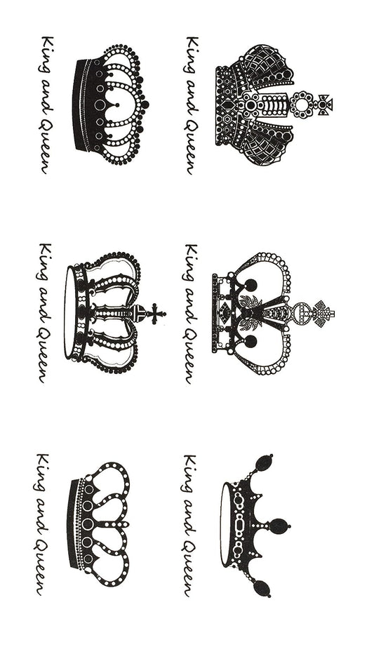 S.A.V.I 3D Temporary Tattoo Small Crowns Design Size 10.5x6cm - 1pc.