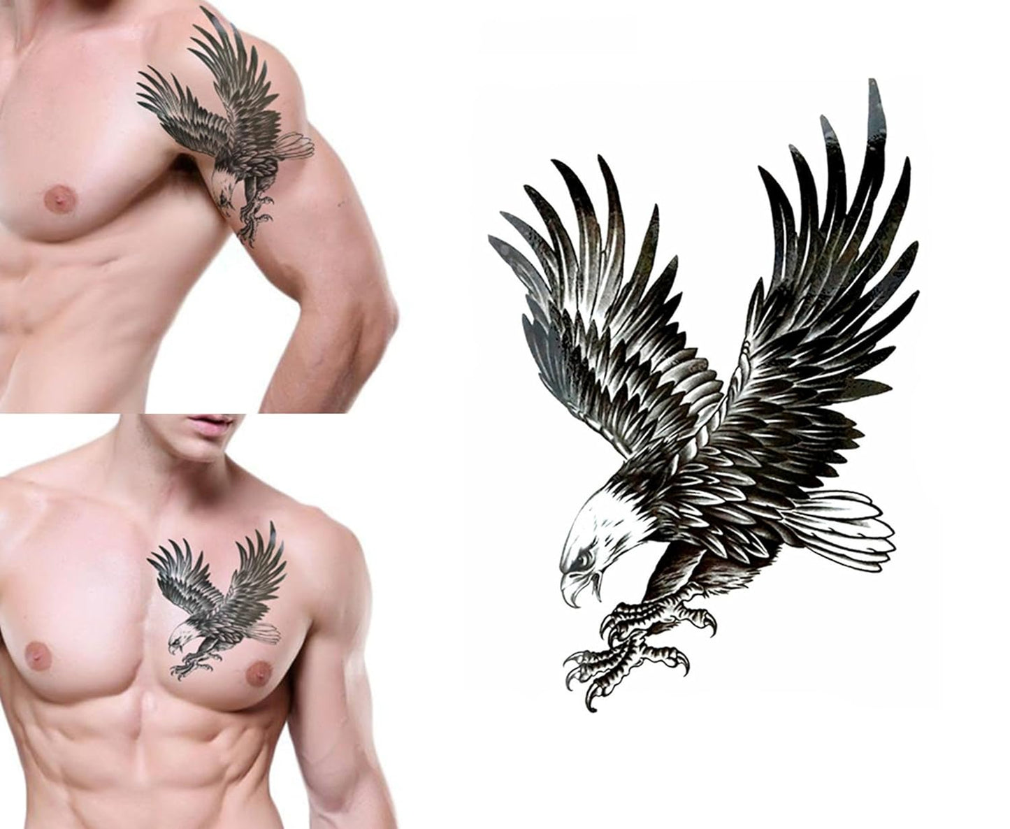 S.A.V.I Temporary Tattoo For Girls Men Women 3D Wolf Sticker Size 21x15CM - 1PC. (2061)