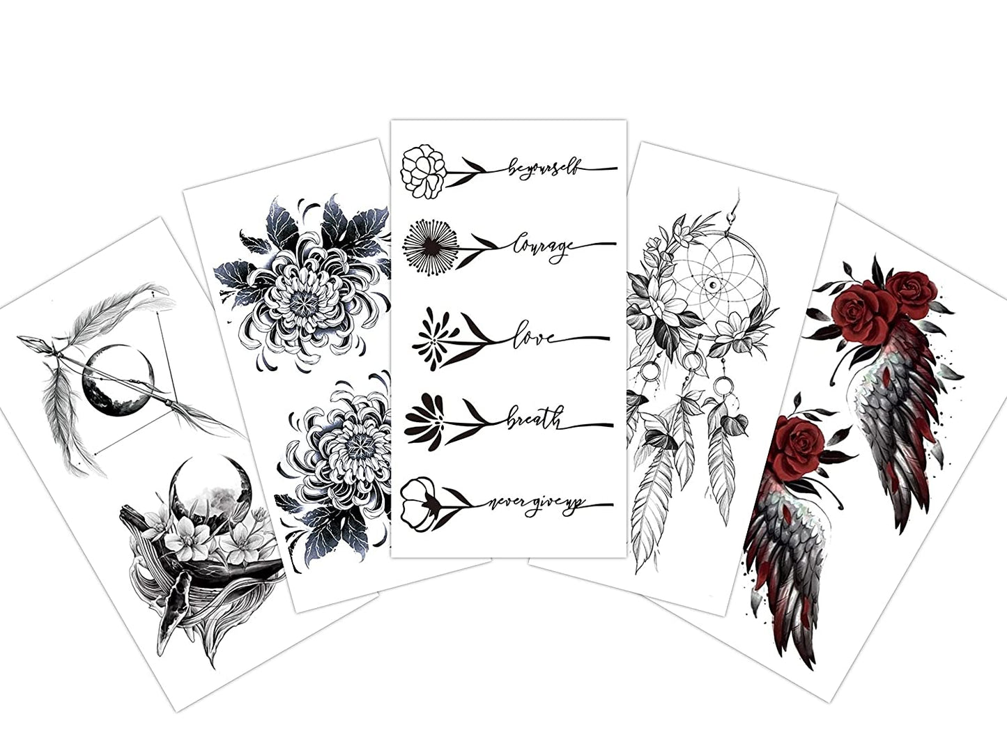S.A.V.I 5pcs. Temporary Tattoo Stickers Combo Size 10.5x6cm