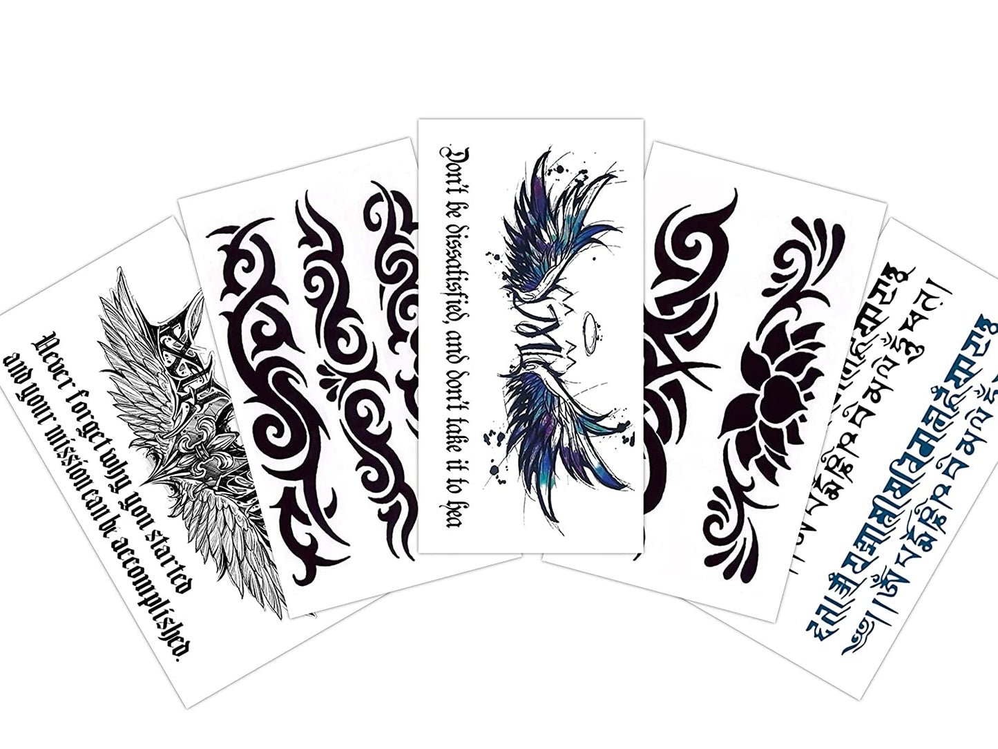 S.A.V.I 5pcs. Temporary Tattoo Stickers Combo Size 10.5x6cm