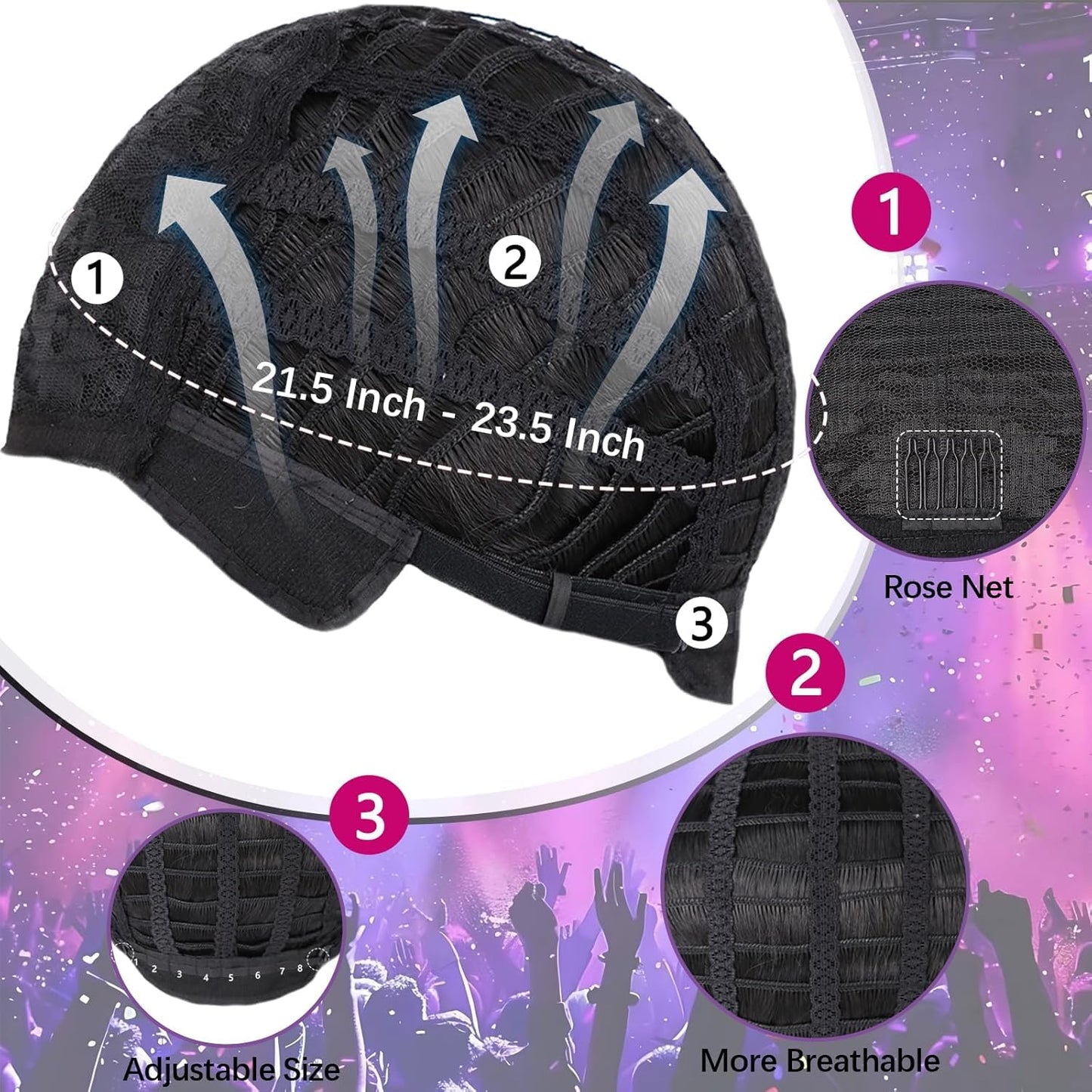 S.A.V.I Men’s Short Black Synthetic Wig with Natural Scalp Look | Realistic Hair Wig for Daily & Cosplay | Lightweight Breathable Cap | Comfortable Fit & Adjustable Size