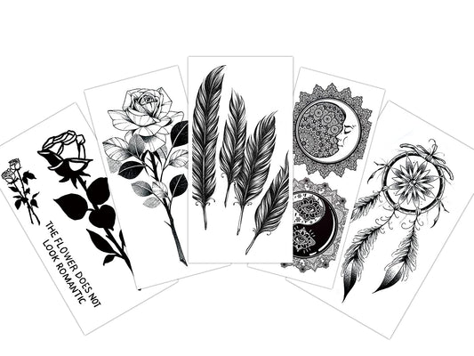 S.A.V.I 5pcs. Temporary Tattoo Stickers Combo Size 10.5x6cm